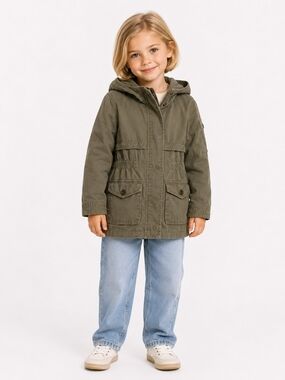 2/$20 Joe Fresh Utility Jacket – Kids XS (4–5) – Olive Green – 100% Cotton